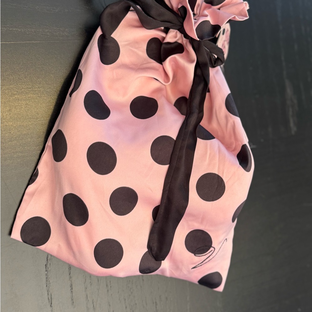 Victoria's Secret Pink and Black Polka Dot Slippers med 7/8 New - Picture 11 of 11